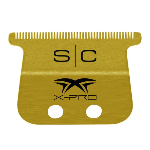 StyleCraft Fixed Gold Titanium X-Pro Wide Replacement Trimmer Blade w/ Black Diamond DLC The One Cutter Set