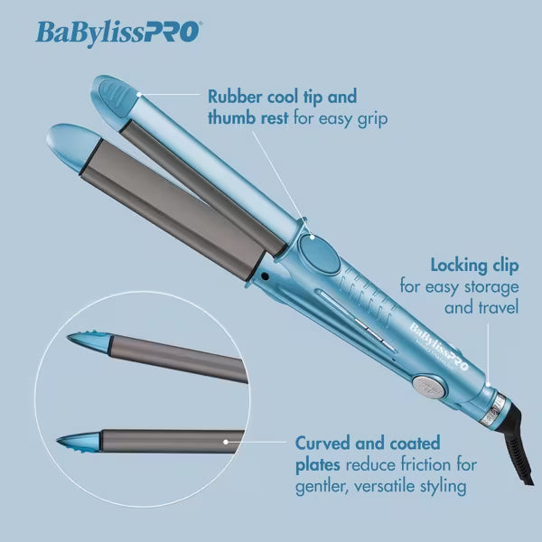 BaBylissPRO Nano Titanium 1 inch Curved StylingIron