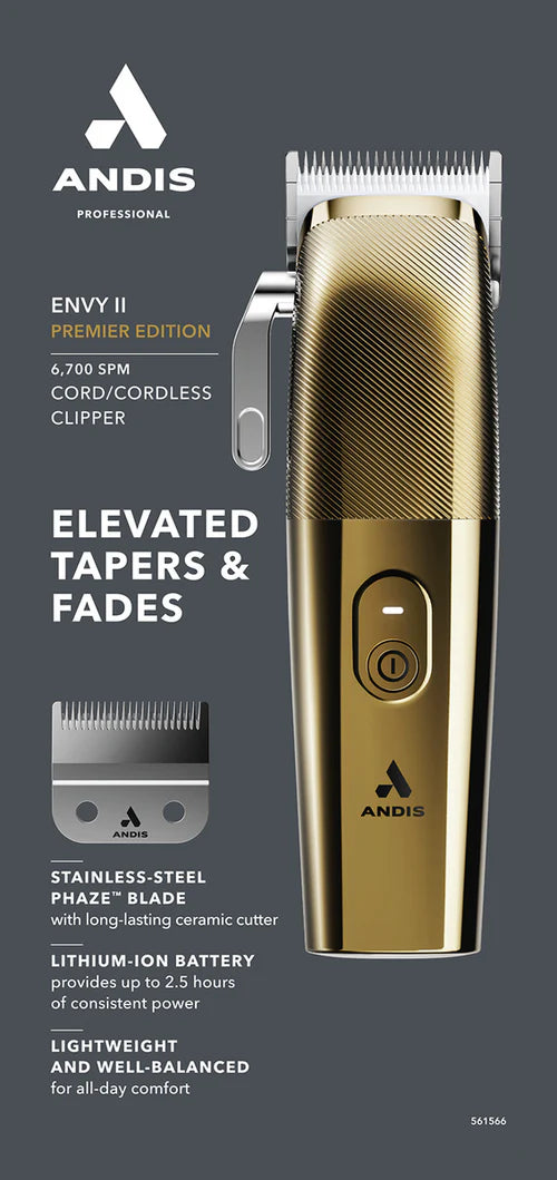 Andis Envy II Clipper Premium Edition Gold