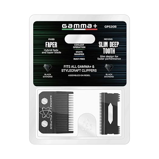 GAMMA+ Hair Clipper Fixed Moving Blade Replacement