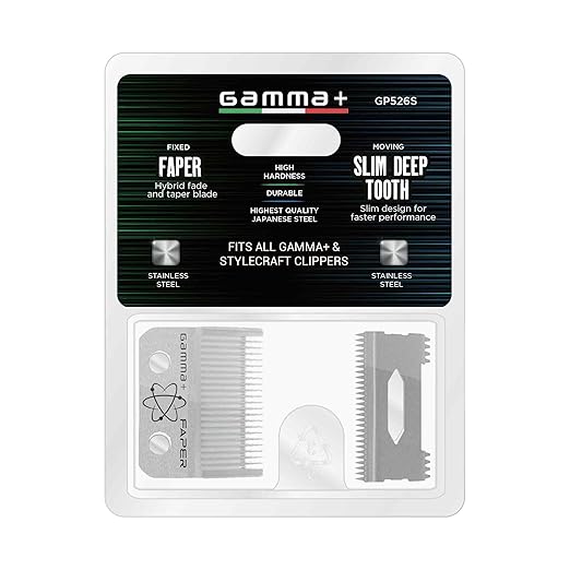 GAMMA+ Hair Clipper Fixed Moving Blade Replacement