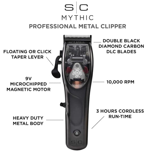 Stylecraft Mythic Microchipped Cordless Metal Clipper with Magnetic Motor