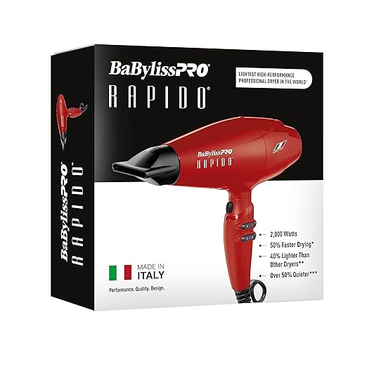 BaBylissPRO Nano Titanium Italian Rapido Hair Dryer