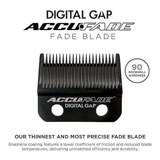COCCO Digital Gap Accufade Graphene Fade Clipper Blade, ADGCA-G Replacement Blade Designed for Hyper Veloce Pro, Veloce Pro and Pro BLDC Clippers
