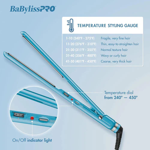 BaBylissPRO Nano Titanium 1" & 1.5" Ultra-Thin Flat Iron Duo Value Pack