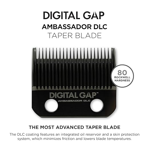 COCCO Digital Gap Ambassador DLC Taper Clipper Blade, ADGCT-DLC Replacement Blade Designed for Hyper Veloce Pro, Veloce Pro and Pro BLDC Clippers