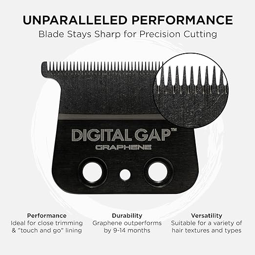 COCCO Digital Gap Ambassador Graphene Trimmer Blade, ADGT-G Replacement Blade Designed for Hyper Veloce Pro and Veloce Pro Trimmers