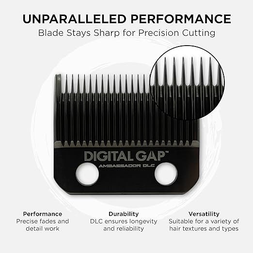 COCCO Digital Gap Ambassador DLC Taper Clipper Blade, ADGCT-DLC Replacement Blade Designed for Hyper Veloce Pro, Veloce Pro and Pro BLDC Clippers