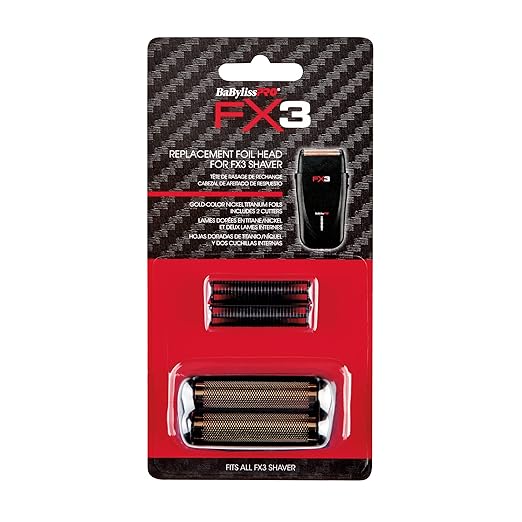 BaBylissPRO FX3 Professional High- Speed Replacment Double Foil Shaver Head with 2 Cutters