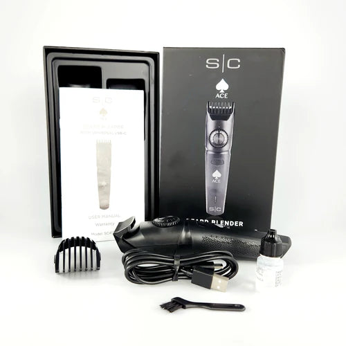 StyleCraft Ace Professional Cordless Beard Blender Trimmer w/ USB-Charging