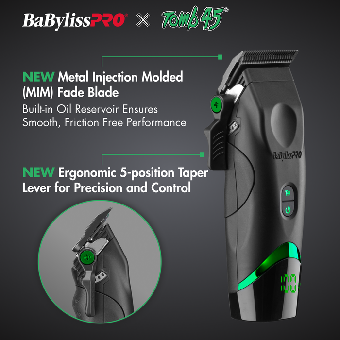 BaBylissPRO x Tomb45® Wireless-Charging Clipper