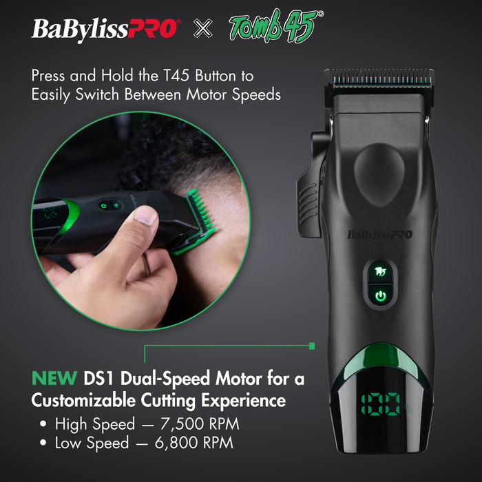 BaBylissPRO x Tomb45® Wireless-Charging Clipper