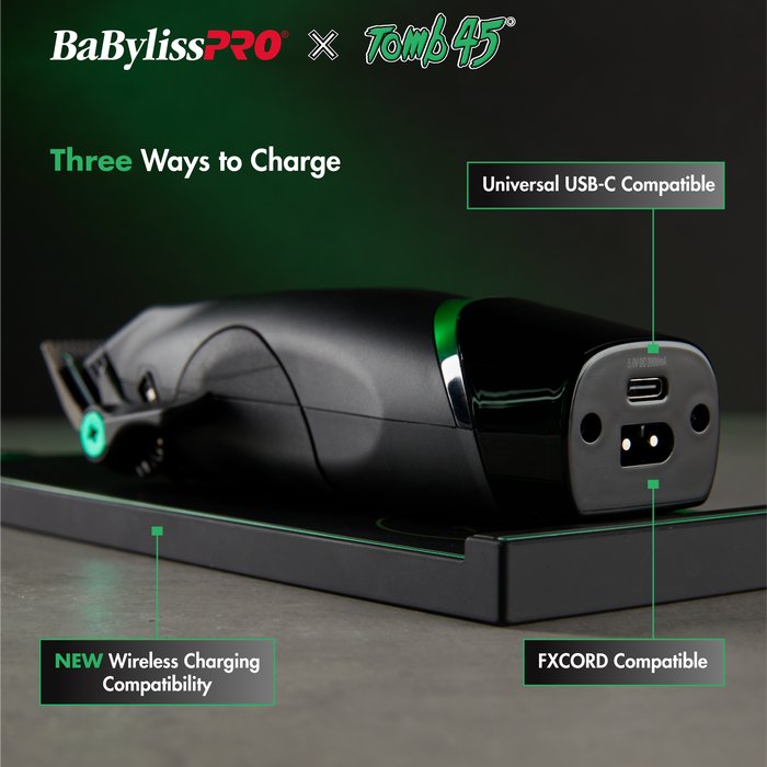 BaBylissPRO x Tomb45® Wireless-Charging Clipper