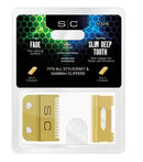 StyleCraft Fixed Gold Titanium Fade Replacement Clipper Blade w/ Gold Titanium Moving Slim Deep Tooth Cutter Set