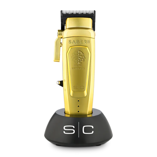 StyleCraft Saber 2.0 Cordless Modular Clipper w/ High-Torque Digital Brushless Motor - Gold