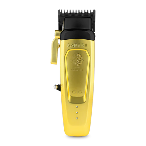 StyleCraft Saber 2.0 Cordless Modular Clipper w/ High-Torque Digital Brushless Motor - Gold