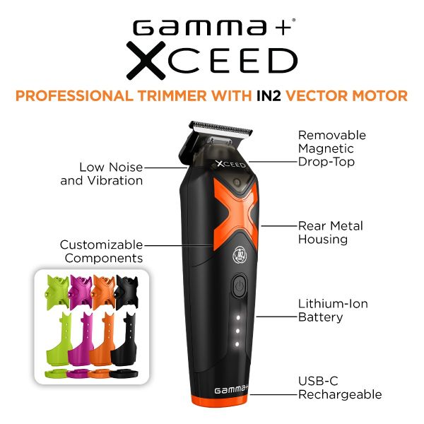 Gamma+ XCEED Professional Trimmer with IN2 Vector Motor