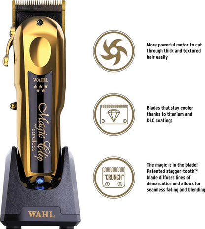 Wahl Professional 5 Star Magic Clip Cordless Clipper - Gold