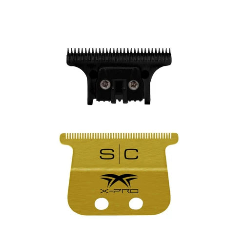 StyleCraft Fixed Gold Titanium X-Pro Wide Replacement Trimmer Blade w/ Black Diamond DLC The One Cutter Set
