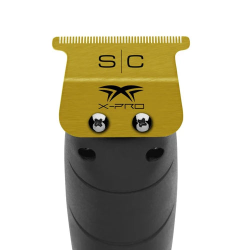 StyleCraft Fixed Gold Titanium X-Pro Wide Replacement Trimmer Blade w/ Black Diamond DLC The One Cutter Set