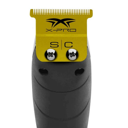 StyleCraft Fixed X-PRO Gold Titanium Replacement Trimmer Blade w/ Black Diamond Carbon DLC Deep Tooth Cutter Set
