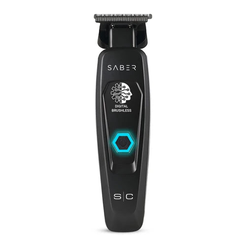 StyleCraft Saber Cordless Digital Brushless Motor Metal Trimmer - Black