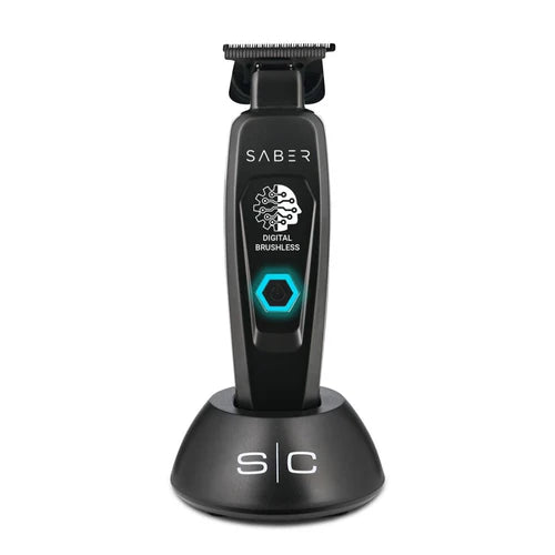StyleCraft Saber Cordless Digital Brushless Motor Metal Trimmer - Black