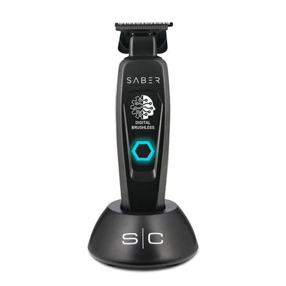 StyleCraft Saber Cordless Digital Brushless Motor Metal Trimmer - Black
