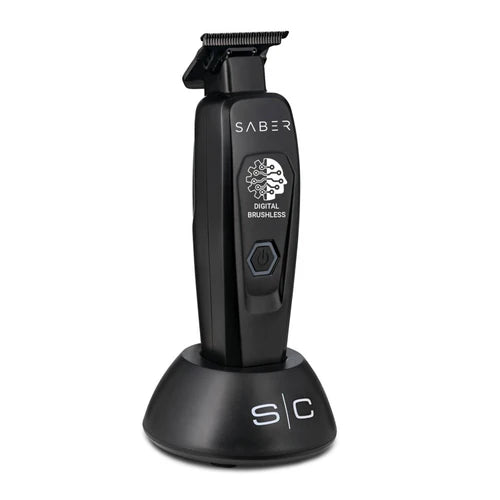 StyleCraft Saber Cordless Digital Brushless Motor Metal Trimmer - Black