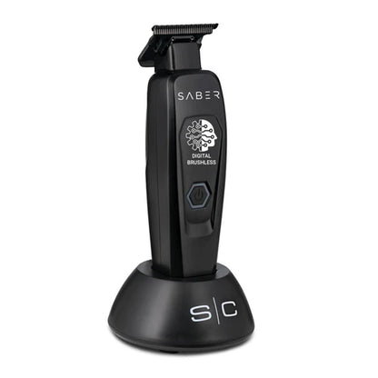 StyleCraft Saber Cordless Digital Brushless Motor Metal Trimmer - Black