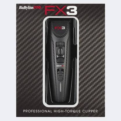 BaBylissPRO FX3 Matte Black Professional High-Torque Cordless Clipper