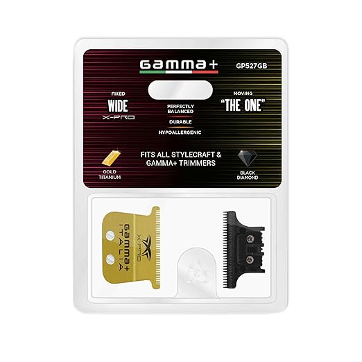 GAMMA+ Hair Trimmer Fixed Moving Blade Replacement Professional Grade