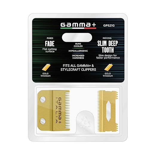 GAMMA+ Hair Clipper Fixed Moving Blade Replacement