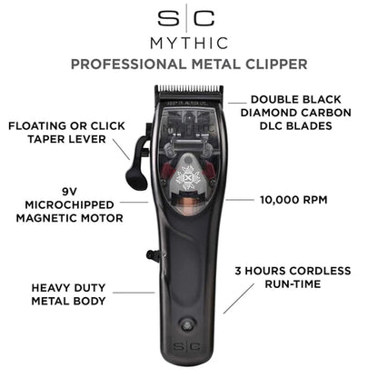 Stylecraft Mythic Microchipped Cordless Metal Clipper with Magnetic Motor