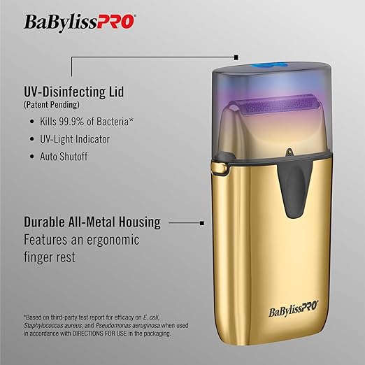 BaBylissPRO UVFOIL UV-Disinfecting Metal Single-Foil Shaver