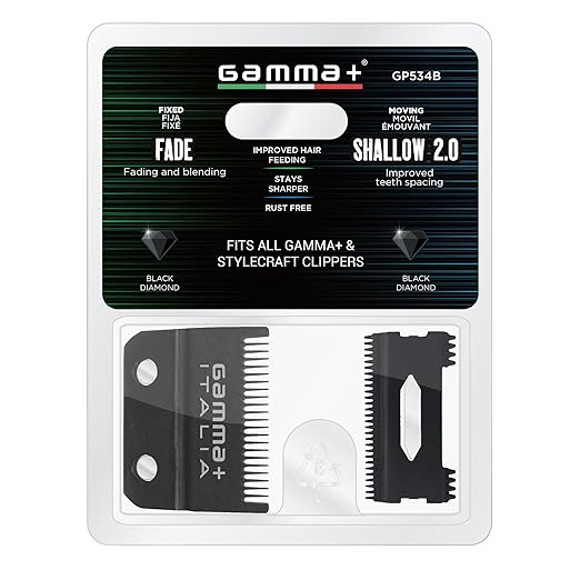 GAMMA+ Hair Clipper Fixed Moving Blade Replacement