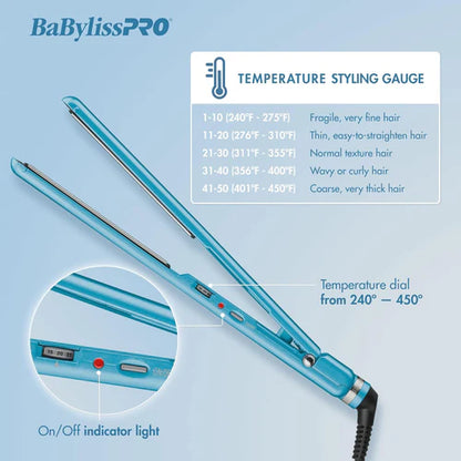 BaBylissPRO Nano Titanium 1" & 1.5" Ultra-Thin Flat Iron Duo Value Pack