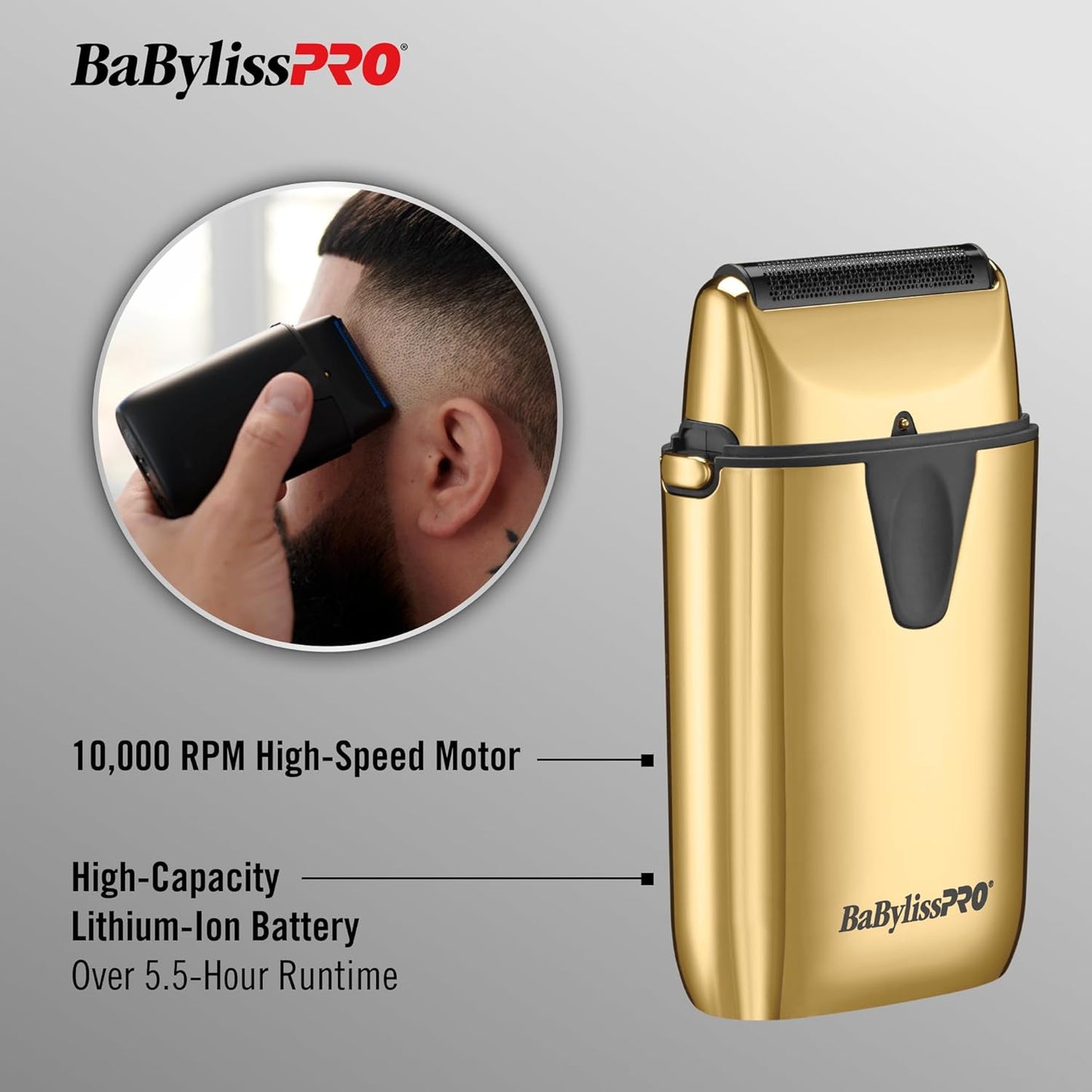 BaBylissPRO UVFOIL UV-Disinfecting Metal Single-Foil Shaver