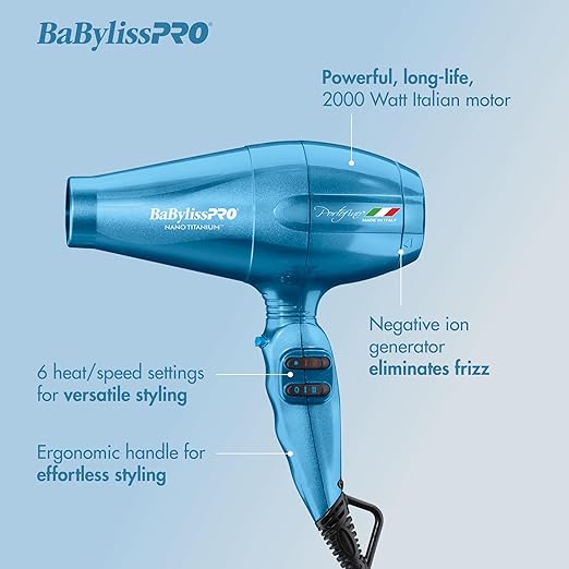 BaBylissPRO Nano Titanium Italian Portofino Hair Dryer