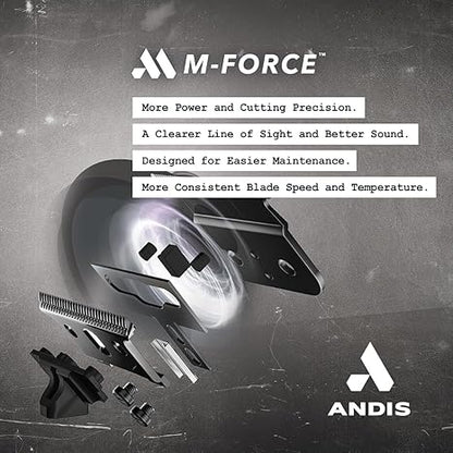 Andis GTX-EXO M-Force Replacement Hiar Cutting Blade, Deep Tooth, Zero-Gapped, Black