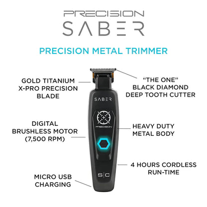 StyleCraft Precision Saber Trimmer Cordless Digital Brushless Motor Metal Trimmer