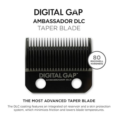 COCCO Digital Gap Ambassador DLC Taper Clipper Blade, ADGCT-DLC Replacement Blade Designed for Hyper Veloce Pro, Veloce Pro and Pro BLDC Clippers