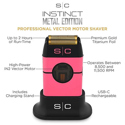StyleCraft Instinct Metal Double Foil Shaver w/ IN2 Vector Motor & Intuitive Torque Control