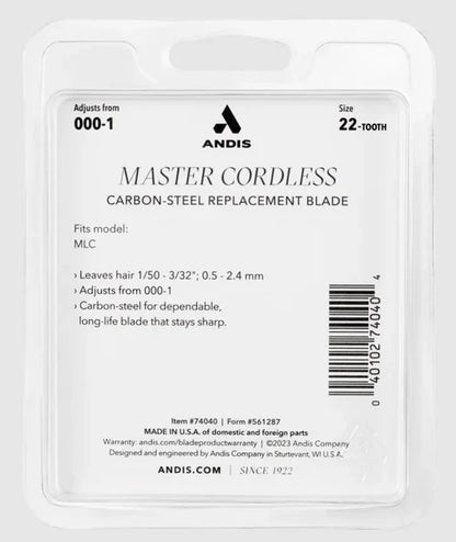 Andis Master Cordless Carbon Steel Replacement Blade - Size 000-1