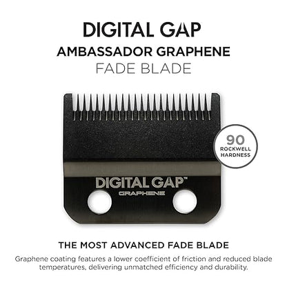 COCCO Digital Gap Ambassador Graphene Fade Clipper Blade, ADGCF-G Replacement Blade Designed for Hyper Veloce Pro, Veloce Pro and Pro BLDC Clippers