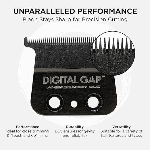 COCCO Digital Gap Ambassador DLC Trimmer Blade, ADGT-DLC Replacement Blade Designed for Hyper Veloce Pro and Veloce Pro Trimmers