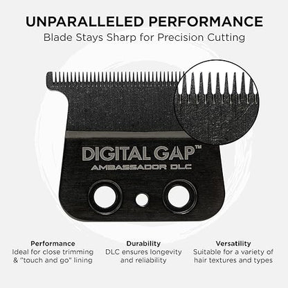 COCCO Digital Gap Ambassador DLC Trimmer Blade, ADGT-DLC Replacement Blade Designed for Hyper Veloce Pro and Veloce Pro Trimmers