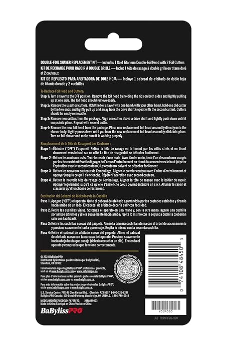 BaBylissPRO FXONE Double Foil Shaver Replacement Foil and Cutter