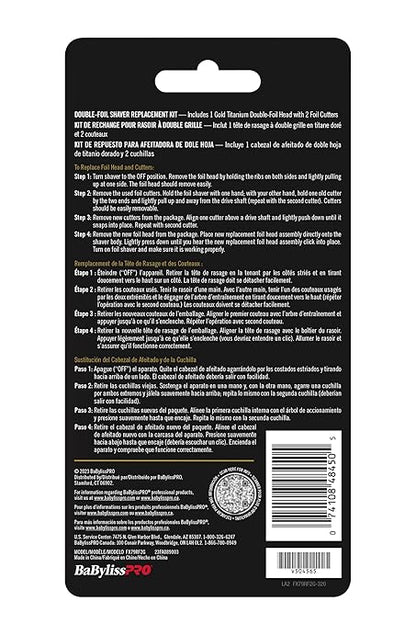 BaBylissPRO FXONE Double Foil Shaver Replacement Foil and Cutter