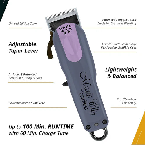Wahl Professional Limited Edition Lavender Cord/Cordless Magic Clip Clipper